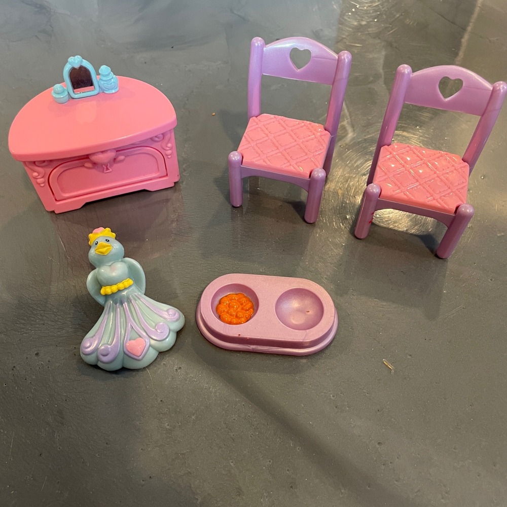 VTG Fisher Price Loving Family Once Upon a Dream Furniture Accessory Lot Bird